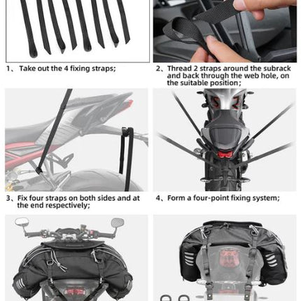 RHINOWALK MOTORCYCLE TAIL BAG - 35L-50L (EXPANDABLE)