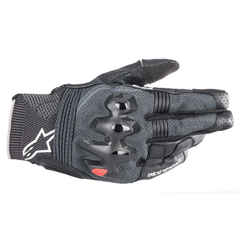 Alpinestars Morph Sport Black road gloves with padded palms and adjustable wrist straps for motorcycle riding comfort.