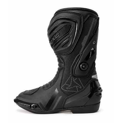 NEXO Superbike Road Boots BT2450 with reinforced ankle protection and sleek black design for motorcycle riding.