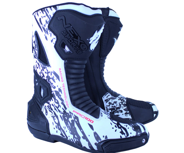 Nashi２boxes NEXO-BOOT-SUPERBIKE-BLK-WHT-