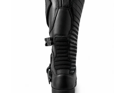Black NEXO BT-2296 Adventure Boots for road riding, featuring rugged design and sturdy construction, suitable for motorcycle adventures.