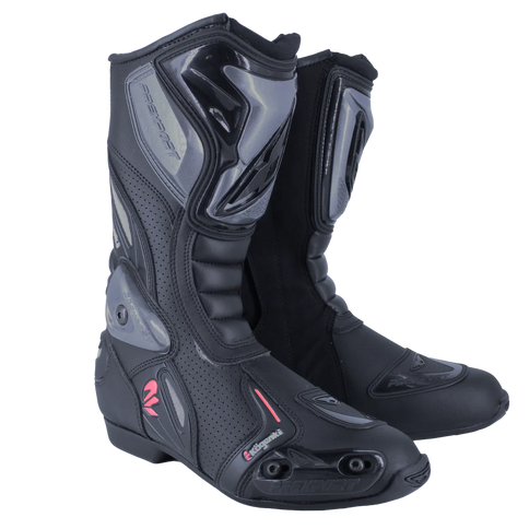 Black NEXO Sonic Road Boots designed for cycling, featuring a sleek aerodynamic look and durable road shoe construction.