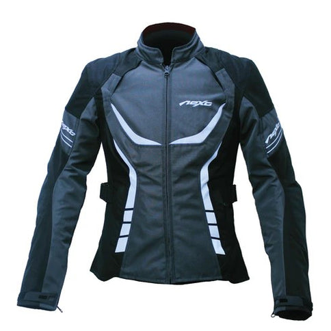 NEXO ladies road jacket in black, lightweight with a fitted design, suitable for cycling or outdoor activities.