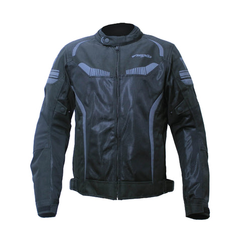 NEXO Ikaro Road Jacket for men, black and grey Airtech summer jacket with lightweight, breathable fabric and sporty design.