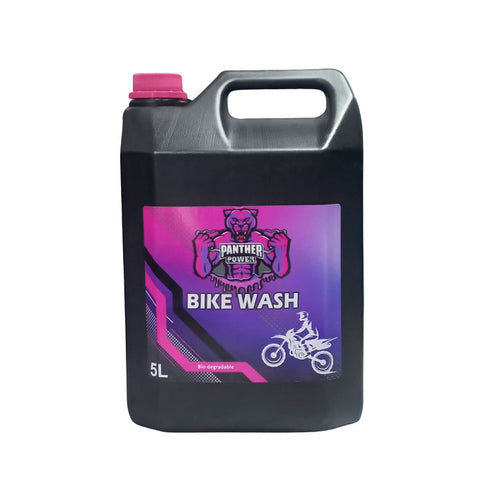 PANTHER POWER Bike Wash 5L with free 750ml spray bottle, cleaning and caring for bicycles effectively.