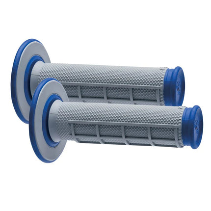 RENTHAL GRIPS MX DUAL H/WAFFLE - GREY/BLUE