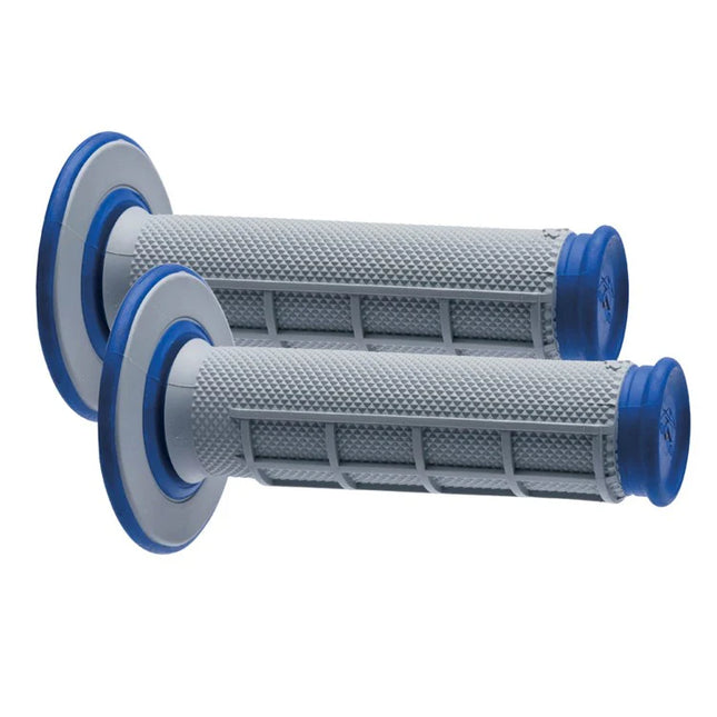 RENTHAL GRIPS MX DUAL H/WAFFLE - GREY/BLUE