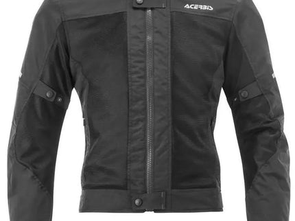 Black ACERBIS RAMSEY V Road Jacket with vented panels, designed for outdoor riding and motorcycle protection.
