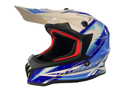 FASEED FS608 YOUTH HELMET - WHT/BLU