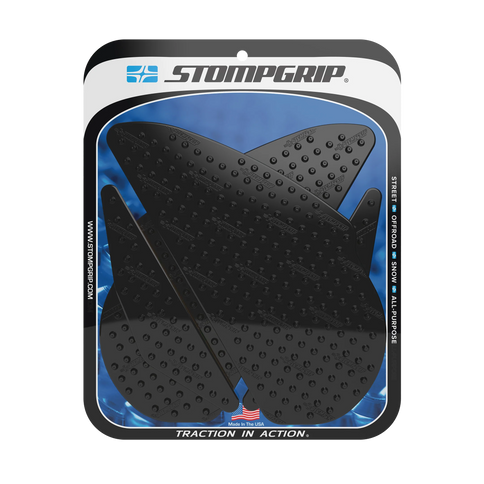 Stompgrip R1 tank pads by STOMPGRIP for 2015-2017 street bikes, showing textured rubber surfaces for grip and durability.