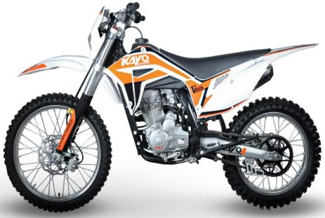 KAYO T2 Enduro motorcycle with rugged off-road tires and sporty design, ready for adventure on rough terrains.