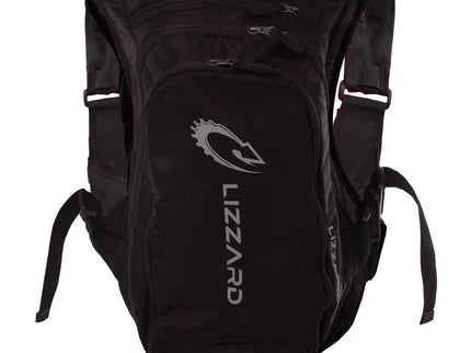 Lizzard Trek hydration backpack with adjustable straps, multiple compartments, and a built-in water reservoir for outdoor adventures.