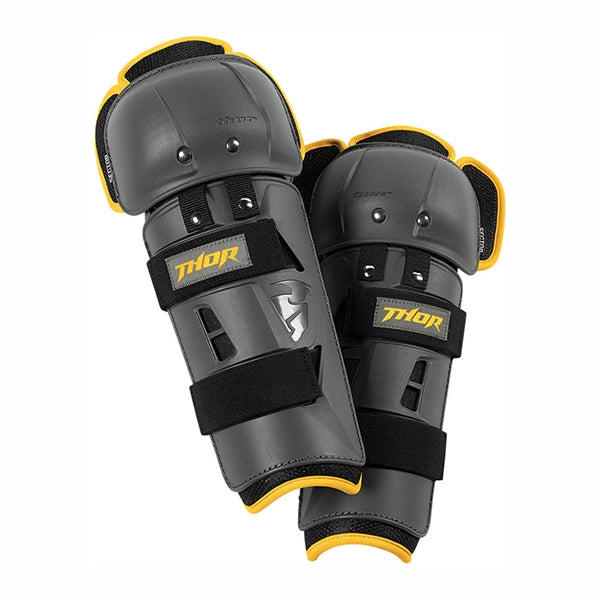 SECTOR Adult Knee Guard - GREY/ YELLOW