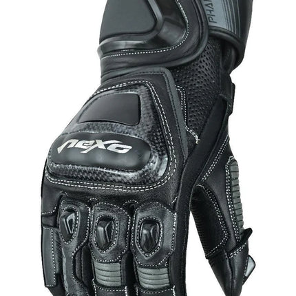 NEXO PHANTOM RACING LEATHER GLOVE - BLACK GRAY