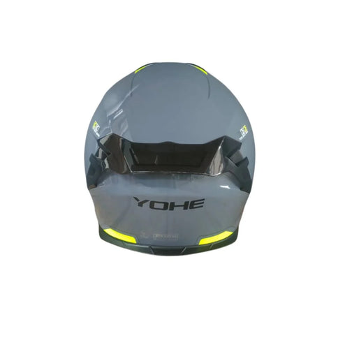 YOHE 986 shiny black and yellow road helmet with aerodynamic design and adjustable straps, suitable for cycling.