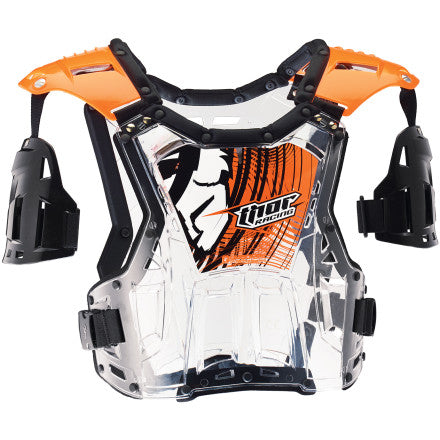 THOR 2016 Quadrant Chest Protector for motocross, showcasing padded chest armor with adjustable straps and branding details.