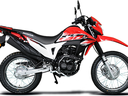 Honda XR 190 CT motorcycle in various colors, showcasing the sleek design and vibrant options of the Honda XR190L model.