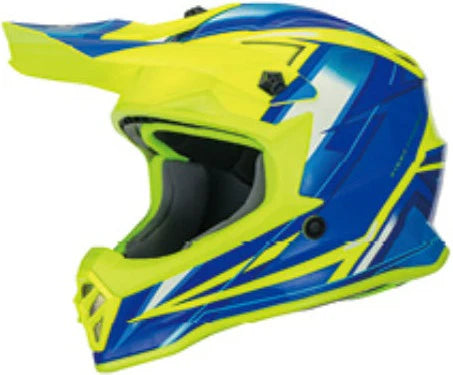 FASEED FS608 YOUTH HELMET - YELLOW/BLUE