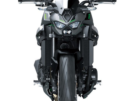 Kawasaki Z900 ABS 2026 naked motorcycle in black with sleek design and modern features, shown from side angle.