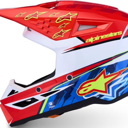 Alpinestars S-M3 Falcon Youth Motocross Helmet red/white/blue