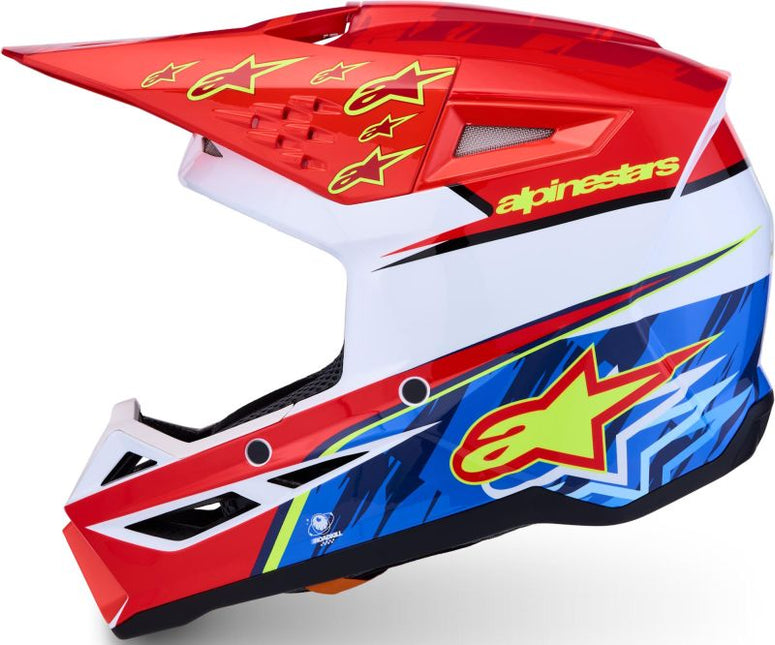 Alpinestars S-M3 Falcon Youth medium Motocross Helmet red/white/blue