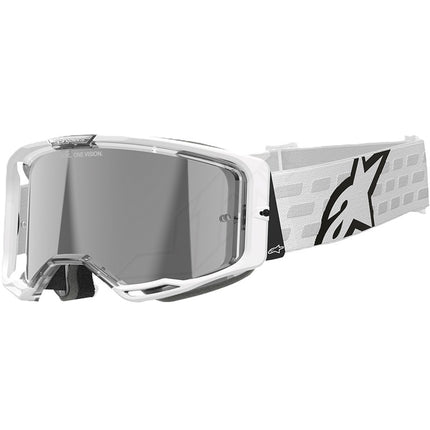 Alpinestars Vision 8 Corp Goggles White Mirror Silver