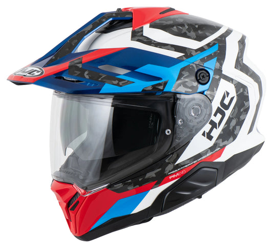 HJC RPHA 60 Dakar motorcycle helmet with sleek design and vivid graphics, featuring a full face shield and aerodynamic vents.