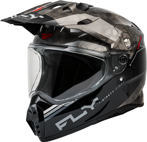 Fly Trekker black and gray road helmet by Fly, featuring adjustable straps and aerodynamic design for cycling safety.