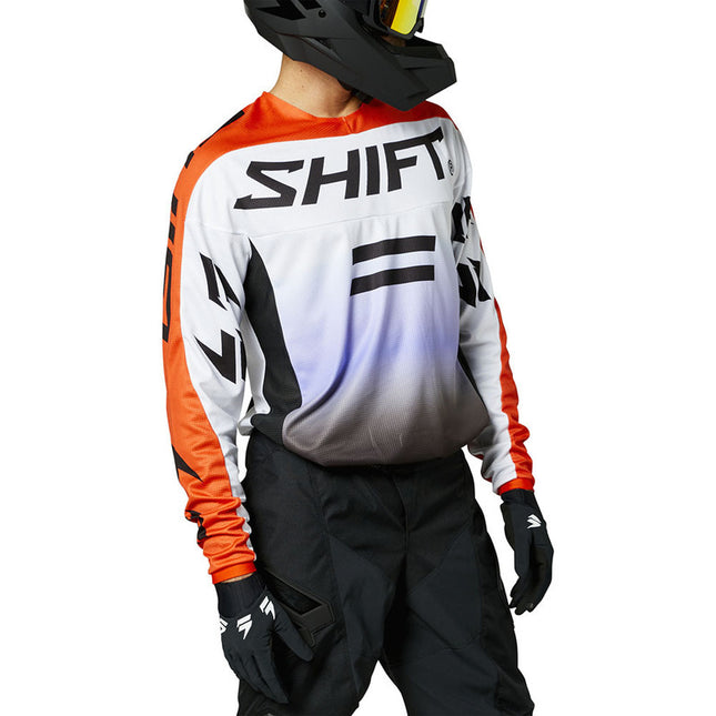 WHIT3 Label Fade Jersey - Black / White / Orange