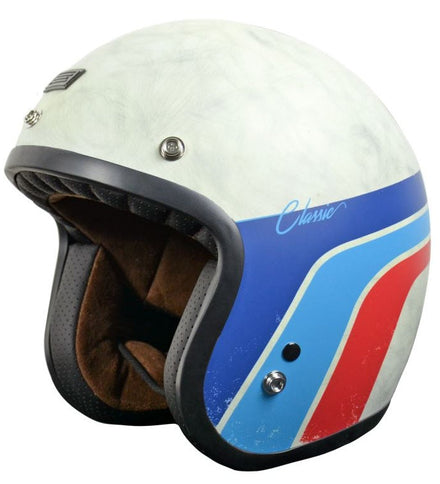 Origine Primo Classic vintage white road helmet with a sleek jet design and retro style, featuring smooth contours and ventilation openings.