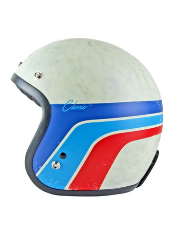 Origine Primo Classic vintage white road helmet with aerodynamic jet design and wing detailing, lightweight and stylish for cyclists.