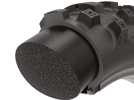 Michelin BIB Mousse M16 Enduro motorcycle tire with 90/100 21 size, showing tread pattern and sidewall details.