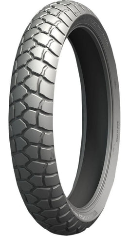Michelin Anakee Adventure motorcycle tire 120/70-19 with rugged tread, designed for versatile on and off-road riding.