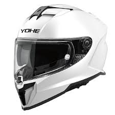 YOHE 986 shiny white road helmet with aerodynamic design and ventilation for cycling safety and comfort.