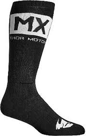 Black ACERBIS MX Socks for youth featuring reinforced heel and toe, designed for motocross and off-road riding.