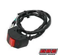 DRC Dirt Freak bike protection on/off switch, black plastic switch with mounting hardware, used for bike component control.