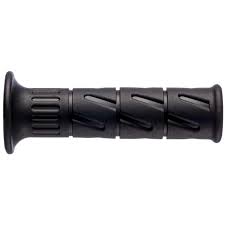 ARIETE Road Replica Kawasaki motorcycle handlebar grips, black rubber with textured surface for enhanced grip and control.