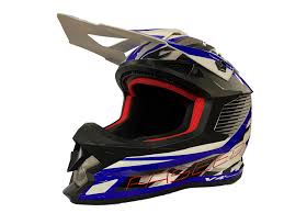 Faseed FS-609 MX Helmet - White/Blue