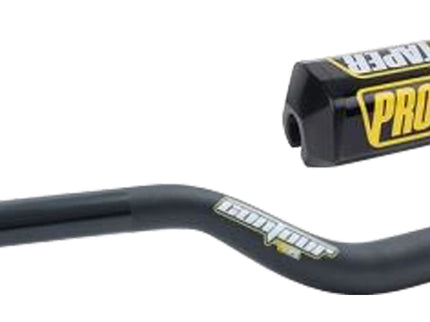 Black PRO TAPER Contour YZ High Jet alloy motorcycle handlebar with ergonomic design and sleek finish.