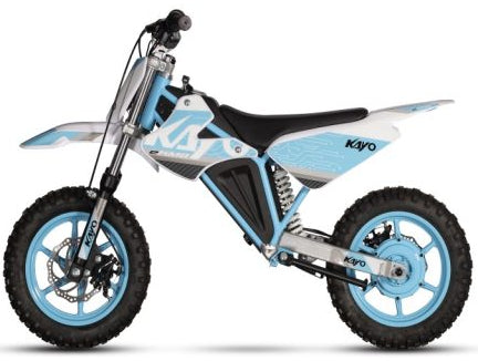 KAYO eKMB electric scooter viewed from the front, showcasing sleek design and handlebars in a bright outdoor setting.