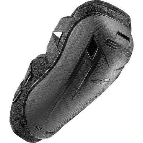 Youth EVS Option ELBOW Guard in black with adjustable straps, designed for protection during sports activities.