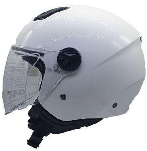 Faseed FS-760 white road helmet with sleek design, adjustable straps, and ventilation for cycling safety and comfort.