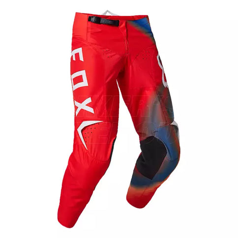 Red FOX 180 Toxsyk youth MX pants with reinforced knees and adjustable waist for motocross riding.