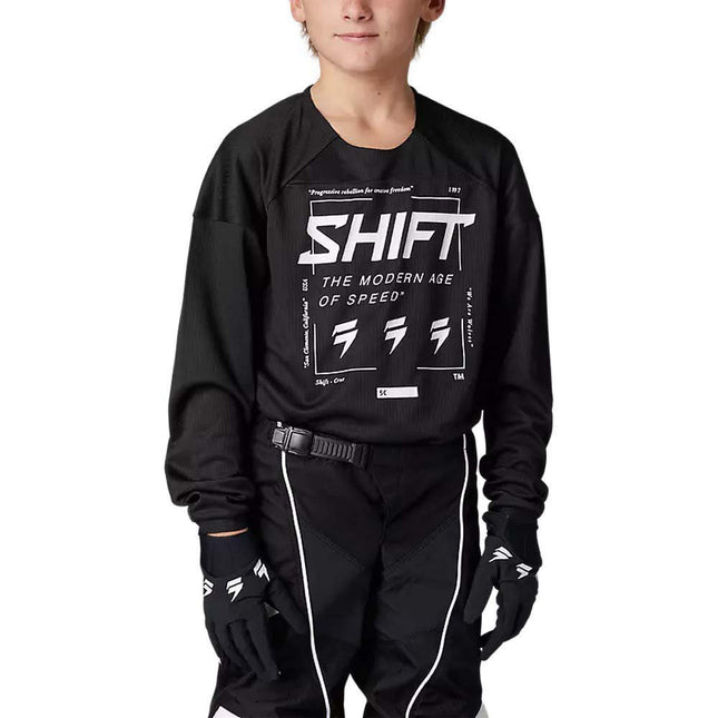 WHIT3 Label Bliss Youth Jersey - Black / White