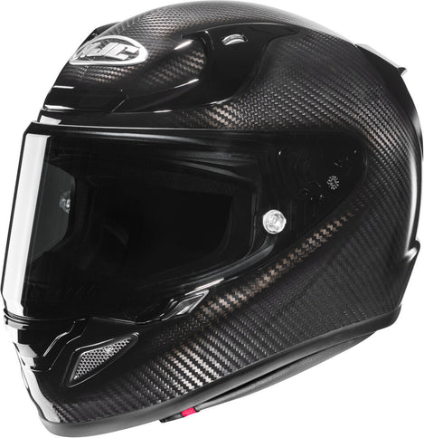 HJC RPHA 12 Carbon road helmet in XL size with aerodynamic design and matte black finish, featuring ventilation vents and clear visor