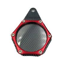 Red BMA Disk Holder for motorcycles, durable metal accessory with mounting brackets, designed for secure wheel disk attachment.