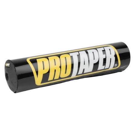 Black PRO TAPER round bar pad with padding for motorcycle handlebars, designed for comfort and grip.