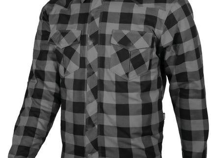 NEXO FLANNEL KEVLAR RIDING SHIRT BLK/GRY