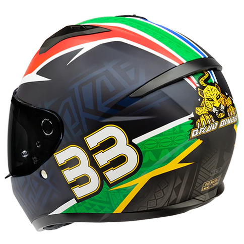HJC C10 BINDER MC21 road helmet with sleek black design and aerodynamic shape, featuring secure strap and ventilation system.