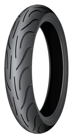 Michelin Pilot Power 2CT motorcycle front tire in 120/70/17 size, showing tread pattern and sidewall details.